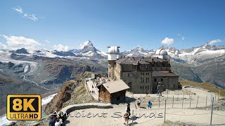 On Top Of Gornergrat Zermatt Switzerland 8K [upl. by Sheeb]