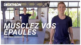 SÉANCE  Les exercices pour des épaules musclées  💪 I Decathlon [upl. by Enorej551]