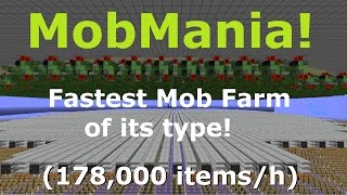 MobMania FASTEST Mob Farm of its type 178000 itemsh 112111 Vanilla Survival  Rays Works [upl. by Delamare]