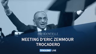 SUIVEZ EN DIRECT LE MEETING DERIC ZEMMOUR AU TROCADERO [upl. by Nosna176]