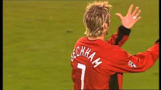 David Beckham Goal 27082002 UEFA CL Man United v Zalaegerszegavi [upl. by Garrison]