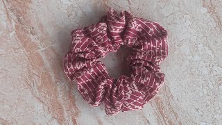 scrunchie making  How to make scrunchie  DIY scrunchie tutorial  fabric scrunchie Part1 [upl. by Juback]