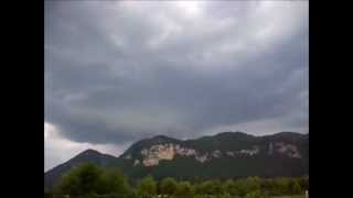 Heftige Gewitter mit NaheinschlägenWetterleuchtenStarkregenShelfcloud und lauten Donnerschlag [upl. by Ettennil]