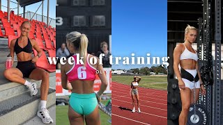 WEEK OF TRAINING as a sprinter  preseason edition [upl. by Ahsemrac]