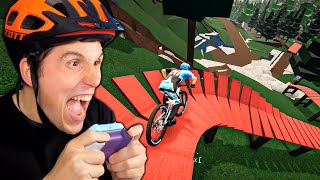 Die FAHRRAD SIMULATOR Cartoon Downhill STRECKE [upl. by Orv]