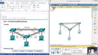 4214  3214 Lab  Configuring EtherChannel [upl. by Patsis]