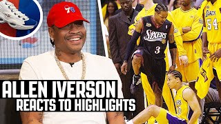 Allen Iverson Reacts To Allen Iverson Highlights  The Reel [upl. by Naved980]