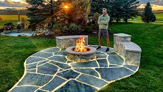 DIY Light Up Patio amp Smokeless Firepit  Full Build [upl. by Bravin105]