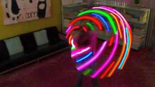 LED HOOPINGThe GLOW SHOWFirefly Rainbow amp Flashing Hoops [upl. by Ynaffad347]