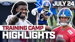 Training Camp Day 1 TOP Highlights  New York Giants [upl. by Tatum913]