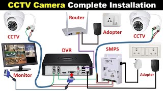 CCTV Camera Complete Installation with DVR TheElectricalGuy [upl. by Eahsel206]