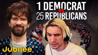 1 Democrat vs 25 Trump Voters  xQc Reacts Part 2 [upl. by Kiri855]