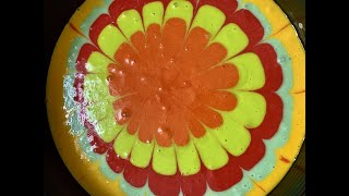 Colourful Cake Recipe  shortvideo  Homemade cakes  cakedecoration  इंद्रधनुषी केक  ZW [upl. by Annailuj]