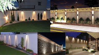 Modern boundary wall design  boundary wall light ll Home Exterior Boundary Wall NCH Home Decor [upl. by Braasch]