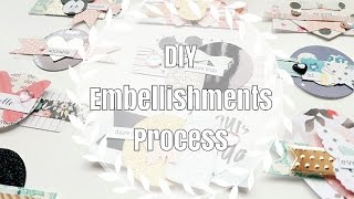 DIY Embellishments  Less Scraps More Embellies  Layered Pieces [upl. by Imoyaba129]