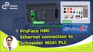 Proface HMI Ethernet connection to PLC Schneider Modicon M241 SoMachine GPProEX GPViewerEX [upl. by Noimad]