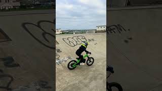 Hi 👋 bikes ebike bikelover bikelife bmx skatepark stunt jump subscribe 4yearsold kid [upl. by Aihsat534]