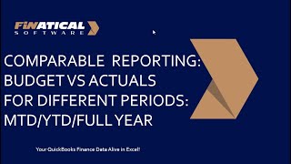 QuickBooks Online Comparative Reporting  Budget vs Actuals for Different Periods [upl. by Gusta]