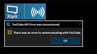 There was an error in communicating with YouTube Live [upl. by Dewey]