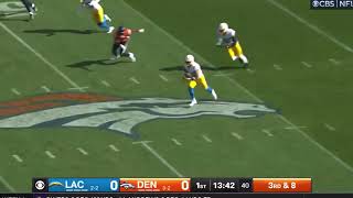 Bo Nix Throws Interception to Elijah Molden  Chargers vs Broncos [upl. by Sherrill]