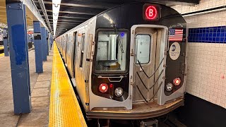 ⁴ᴷ Rare Bedford Park Blvd bound R160A2 B Train at Kingsbridge Road [upl. by Sirtimid837]