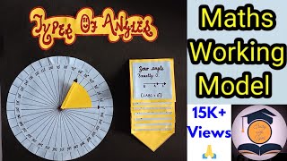 Types of angles maths working model  maths project  maths working model  mathstlm angle [upl. by Imtiaz]