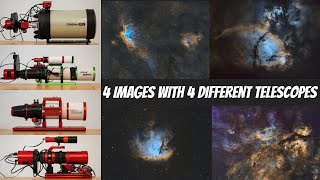 4 photos taken with 4 different telescopes  Astrophotography at 250mm  1422mm focal length [upl. by Three]