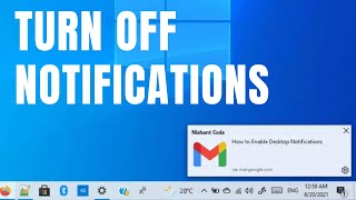 How to Turn Off Notifications on Windows 10  How to Disable Notifications in Windows 10 [upl. by Perloff]