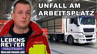 Arbeitsunfall Fahrer bei Containerverladung schwer verletzt  Lebensretter hautnah  SAT1 [upl. by Eojyllib]