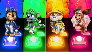 Super Mighty Paw Patrol  Chase vs Liberty vs Rubble vs Rocky  Paw Patrol Tiles Hop [upl. by Ziom]