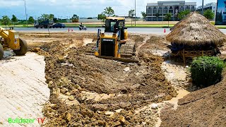 What I Learned from Pouring Sand with Shantui Dozer Dh17 C2 in a HUGE Lake [upl. by Demitria]