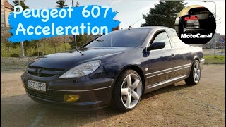 Peugeot 607 30 V6 Acceleration  Przyspieszenie 0170 kmh [upl. by Svirad]