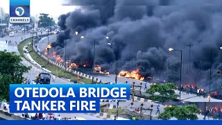 Lagos Fire Fuel Laden Tanker Explodes On Otedola Bridge [upl. by Theressa262]