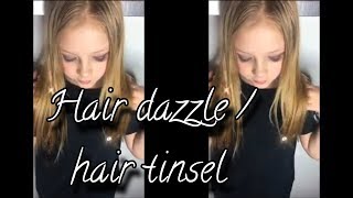 Applying Hair tinsel  hair Dazzle [upl. by Nellak]