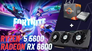 RX 6600  R5 5600  Fortnite  FPS  1080p [upl. by Ahseem]