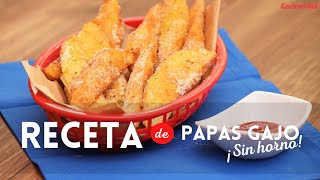 Aprende cómo hacer Papas gajo ¡Sin horno y receta fácil  Recetas de botanas  Cocina Vital [upl. by Aicinad]