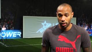 Thierry Henry how to finish at speed  Pro striker tips [upl. by Loella]