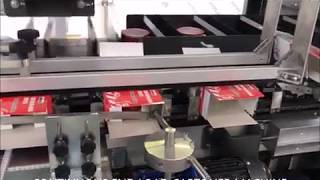 AUTOMATIC CARTONER MACHINE GEA  red and white warning tape in single box [upl. by Yedsnil17]