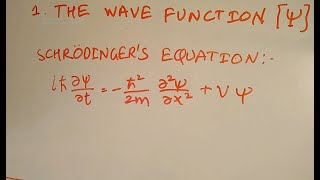 Wave Function  Quantum Mechanics 1 [upl. by Horwath408]