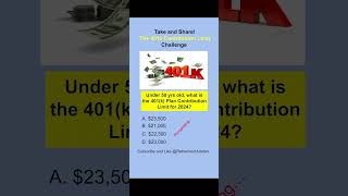 Take the 401k TSP 403b and 457 Elective Deferral Limit for 2024 Challenge investing quiz 401k [upl. by Nimajaneb]