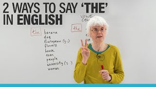 Learn English The 2 ways to pronounce THE [upl. by Sayles98]