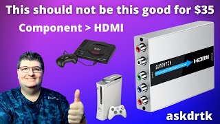 Component to HDMI Scaler  Deinterlace  Detailed Review [upl. by Arodaeht]