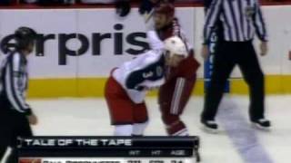 Marc Methot vs Paul Bissonnette Dec 21 2009 [upl. by Ecnarwal]