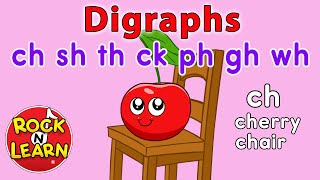 Digraphs  ch sh th ck ph gh wh  Rock N Learn Phonics Songs [upl. by Anihpesoj825]