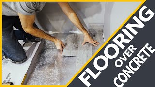 How to Install Vinyl or Laminate Floors in a Basement Over a Concrete Slab [upl. by Seko512]