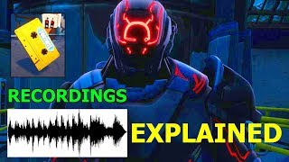 NEW The Visitor Recordings EXPLAINED FORTNITE SEASON X STORYLINE THE VISITOR STORY SOLVED [upl. by Hugo626]