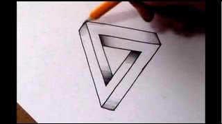 How To Draw The Impossible Triangle  Optical Illusion [upl. by Ames]