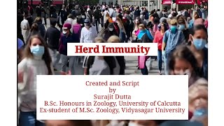 Herd Immunity  Created and Script by Surajit Dutta BSc Honours in Zoology [upl. by Lilahk380]