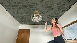 Ceiling Makeover DIY Office Renovation [upl. by Maurey864]