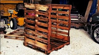 Turning Pallets into Firewood Holders [upl. by Armbruster443]